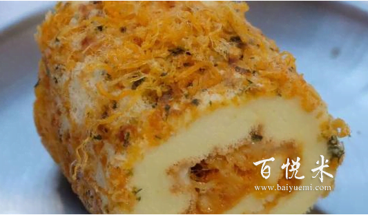 在家自制美味肉松糯米蛋糕卷，簡單三步，口感軟糯，香甜好吃